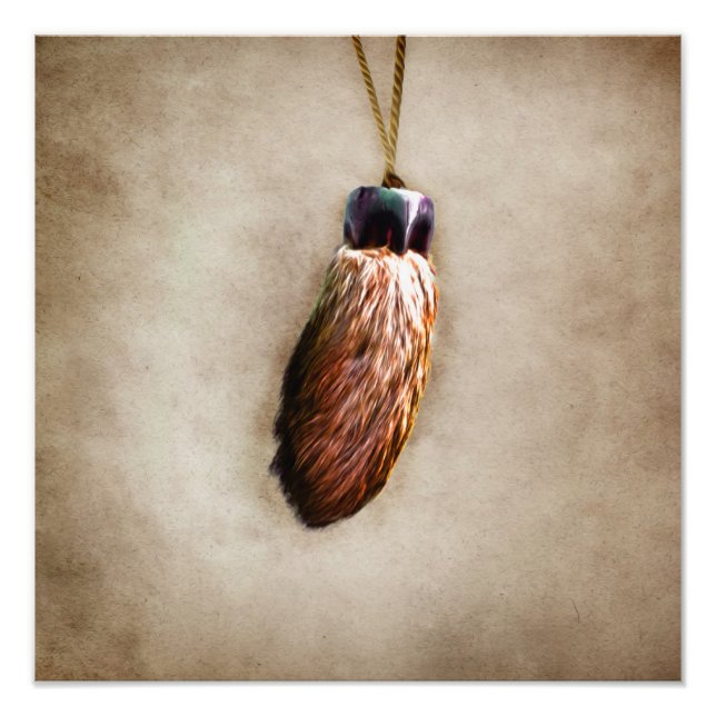 Brown Lucky Rabbit's Foot Photo Print (Front)