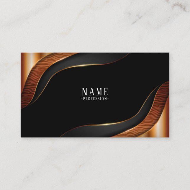 Brown Luxury Business Card (Front)
