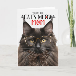 Brown Maine Coon Cat for Mum on Mother's Day Holiday Card