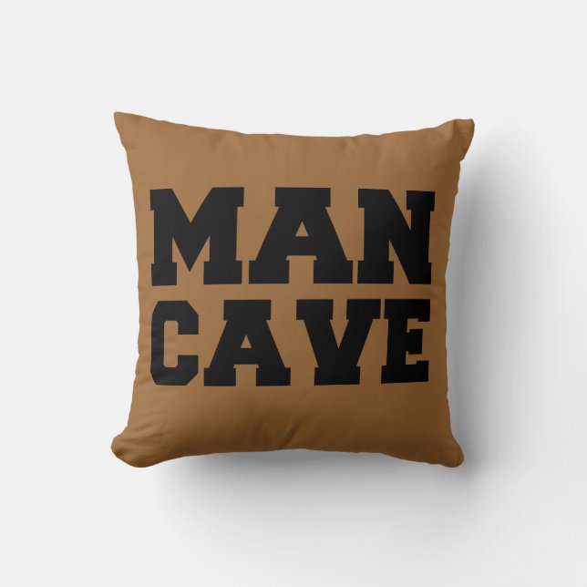 Brown Man Cave Pillow (Front)