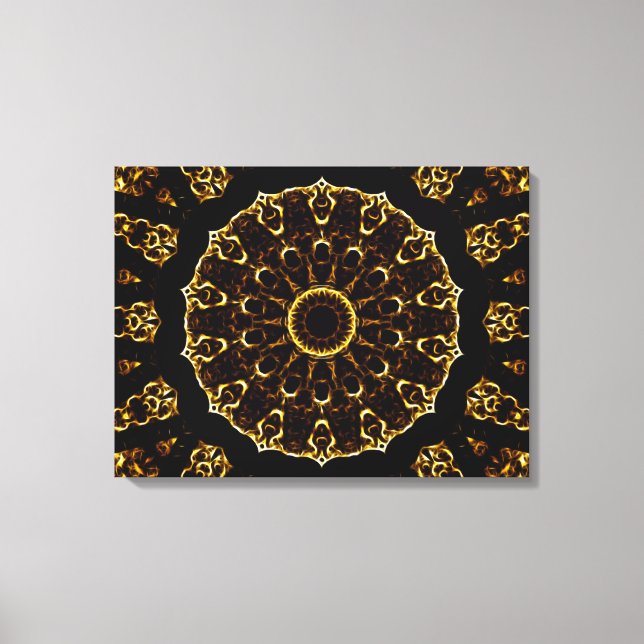 Brown Mandala Canvas Print (Front)