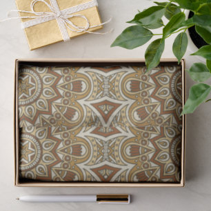 Brown Mandala Pattern Tissue Paper