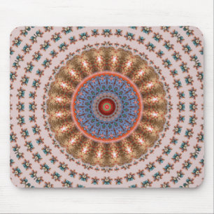 Brown Mandala Wheel... Mouse Mat