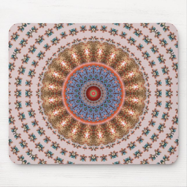 Brown Mandala Wheel... Mouse Mat (Front)