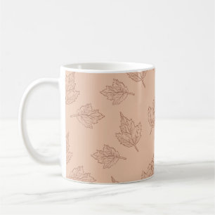 Brown Maple Leaves Rustic Y2K Autumn & Winter  Coffee Mug