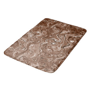 Brown Marble abstract Bath Mat
