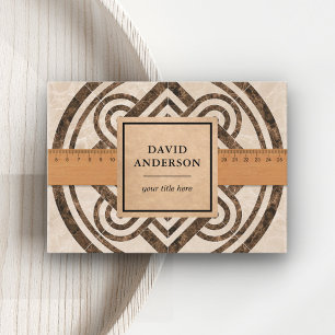 Brown Marble Bathroom Flooring Tiles Installer Business Card