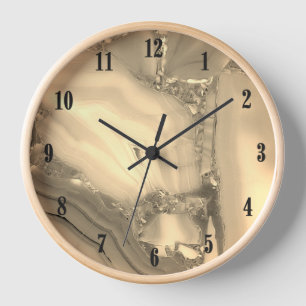 Brown Marble Clock