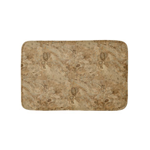 Brown Marble Fossil Look Bath Mat