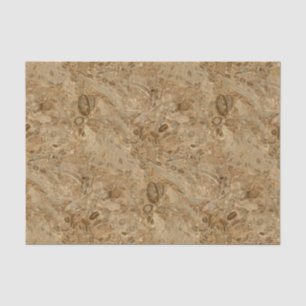 Brown Marble Fossil Look Tissue Paper