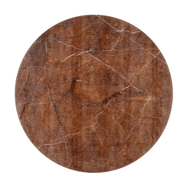 Brown Marble Glossy: Luxury Texture Background Cutting Board (Front)