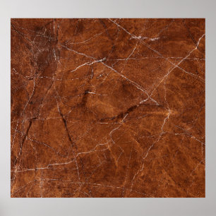 Brown Marble Glossy: Luxury Texture Background Poster