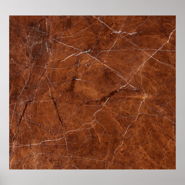 Brown Marble Glossy: Luxury Texture Background Poster (Front)