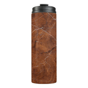 Brown Marble Glossy: Luxury Texture Background Thermal Tumbler