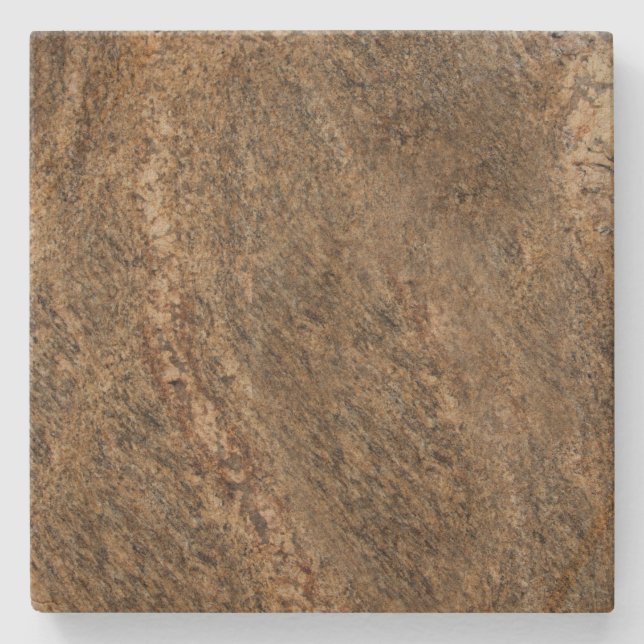 Brown Marble Square Coaster (Front)