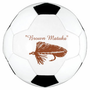 Brown Matuka streamer, fly fishing, fly tying art Football