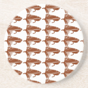 "Brown Matuka" Streamer Fly Pattern Coaster. Coaster