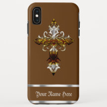 Brown Mediaeval Cross iPhone XS Max Case