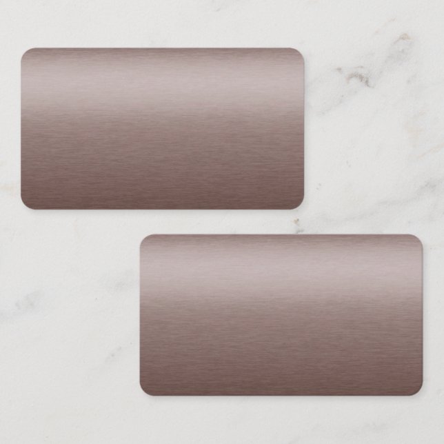 Brown Metal Blank  Business Card (Front/Back)