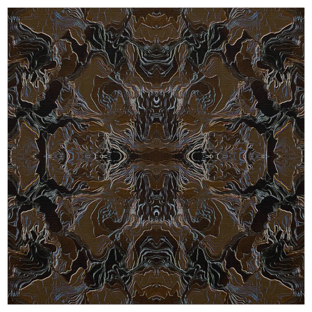 Brown Metallic Look Design of Cammo Fabric (Swatch)
