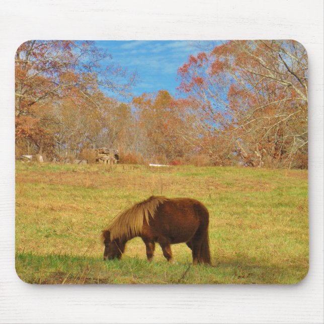 Brown miniature Pony Mouse Mat (Front)