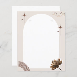 Brown Minimalist Boho Notes Blank