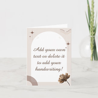 Brown Minimalist Boho Notes Customisable