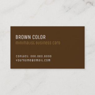 brown minimalist elegant professional business card