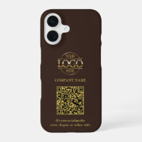 Brown Modern Business Logo & QR Code Promotional