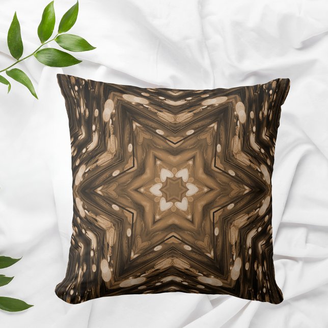 Brown Modern Trendy Watercolor Artistic Cushion (Creator Uploaded)