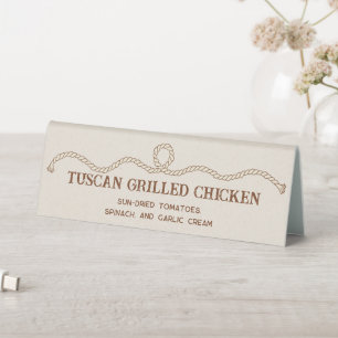 Brown Modern Western Rope Party Buffet Food Label