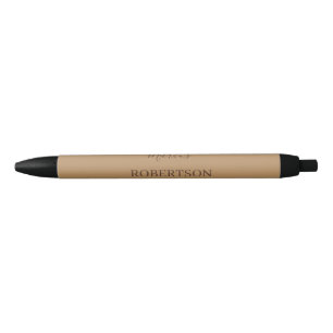 Brown monogram calligraphy minimalist professional black ink pen