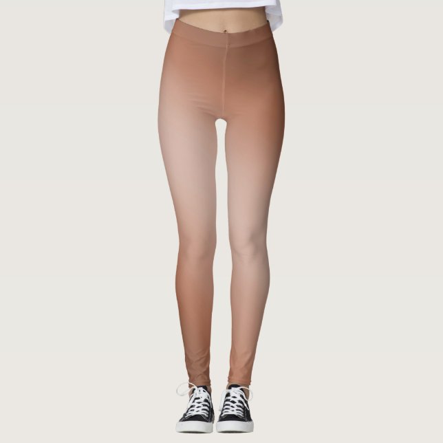 Brown moonlight ombre effect  leggings (Front)