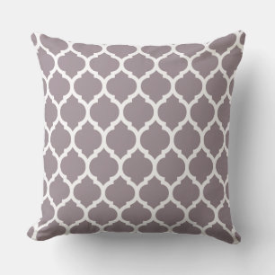 Brown Moroccan Quatrefoil Pattern Cushion