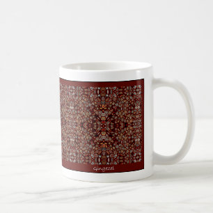 Brown Mosaic Generative Art Mug