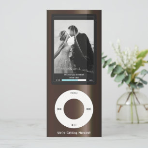 Brown MP3 Music Player Wedding Invitation