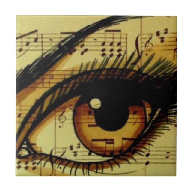 Brown Music Eye Tile (Front)