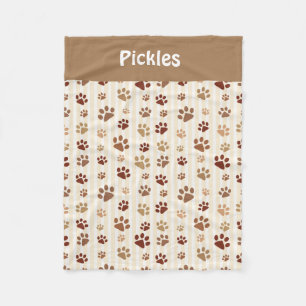 Brown n’ Tan Dog Paws Fleece Blanket