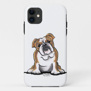 Brown n White English Bulldog Sit Pretty iPhone 11 Case