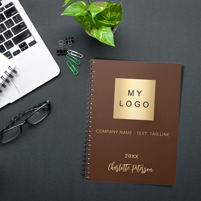 Brown name business logo notebook (Creator Uploaded)
