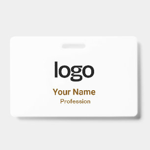 Brown Name Tags Badges ID Badge