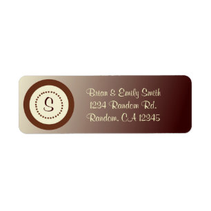 Brown natural fade customisable labels