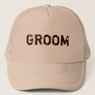 Brown natural theme Groom hat