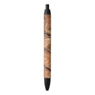 Brown Natural Wood Black Ink Pen