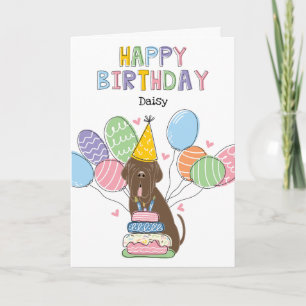 Brown Neapolitan Mastiff Birthday Card