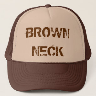 BROWN NECK TRUCKER HAT