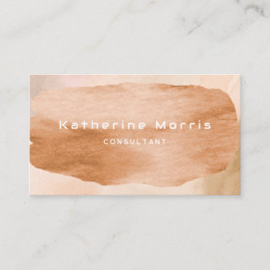 Brown Neutral Tone Minimalist QR Code Professional Business Card