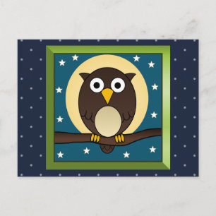Brown Night Owl Postcard