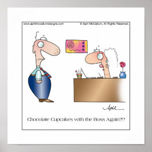 BROWN NOSER Cartoon Poster