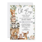 Brown Oh Boy Woodland Foliage Baby Shower